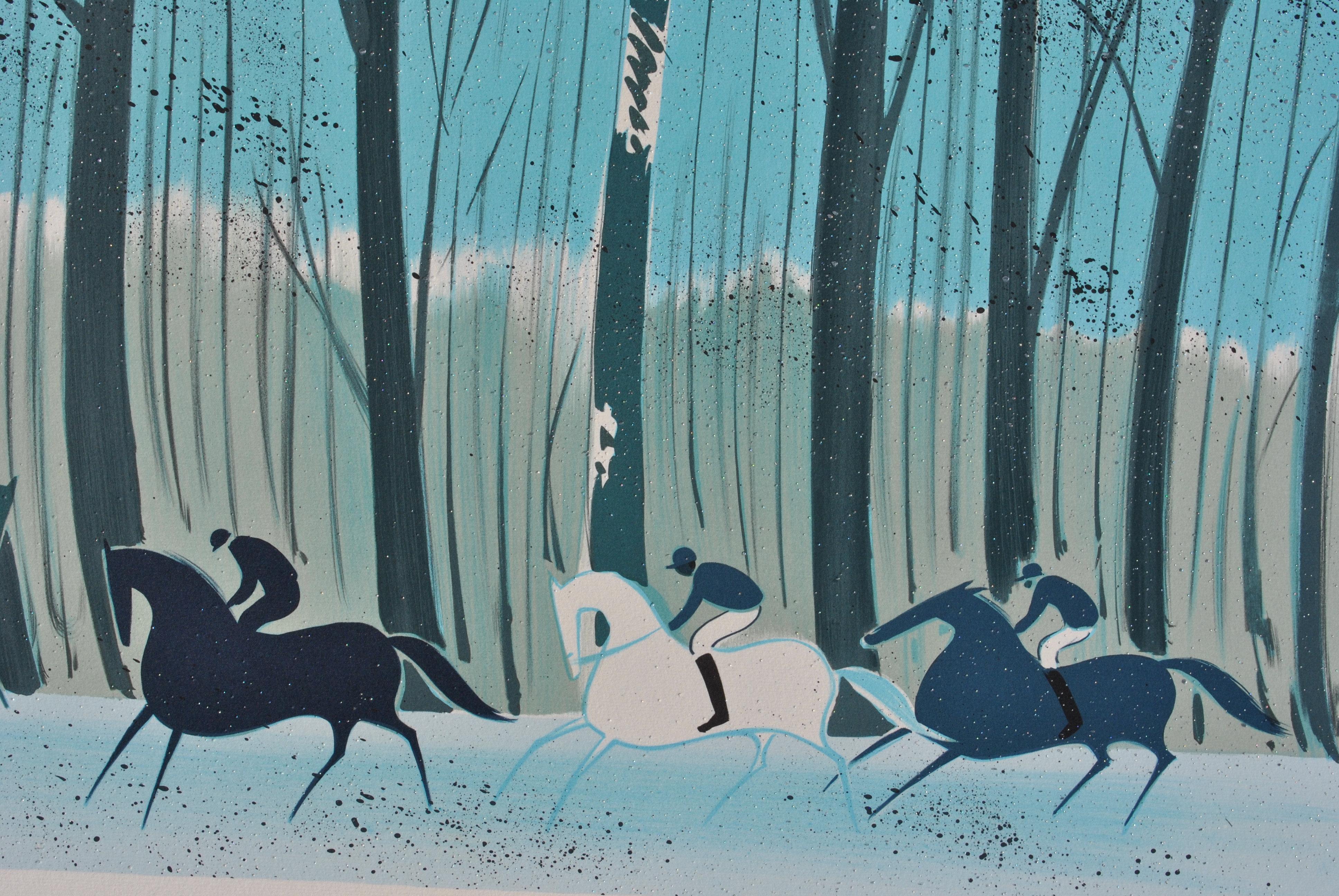 Horses : Riders in Winter - Original Lithograph, HANDSIGNED & Ltd /600 For Sale 2