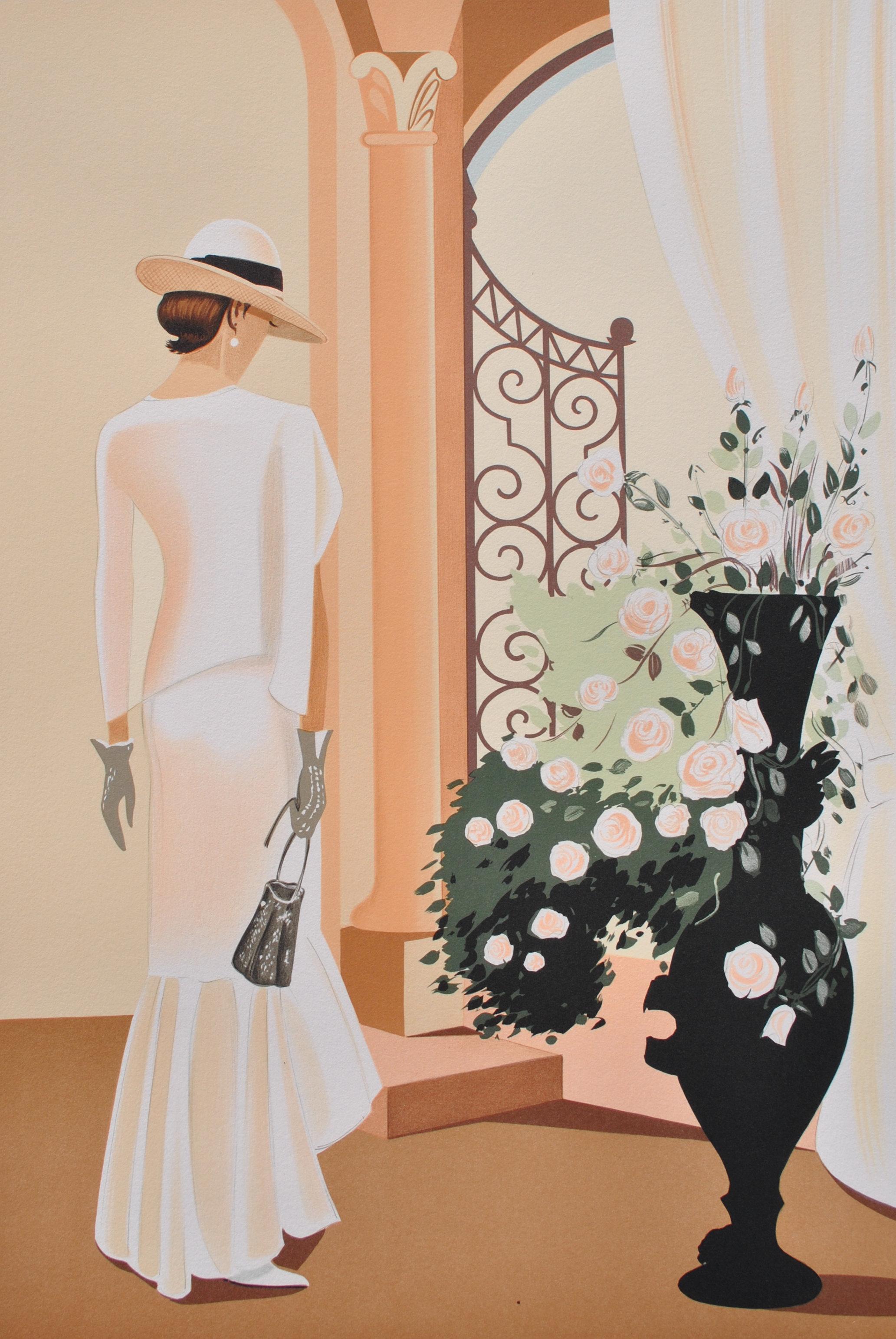 Venice : The handbag - Original Lithograph, HANDSIGNED & Ltd /250 - Print by Serge LASSUS