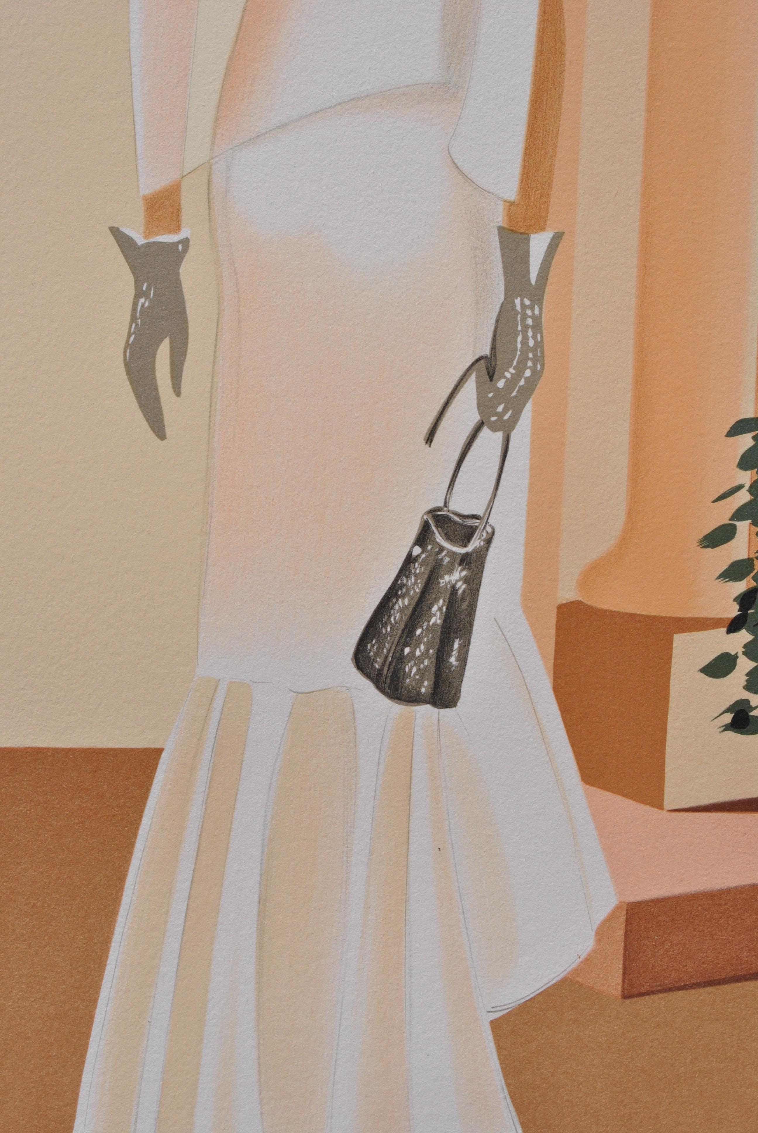 Venice : The handbag - Original Lithograph, HANDSIGNED & Ltd /250 For Sale 3
