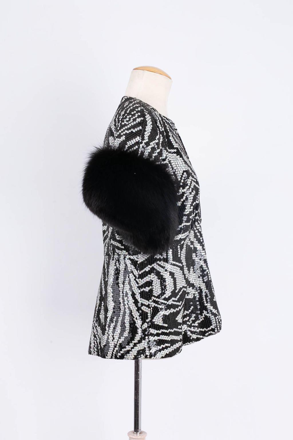 Women's Serge Lepage Haute Couture embroidered top For Sale