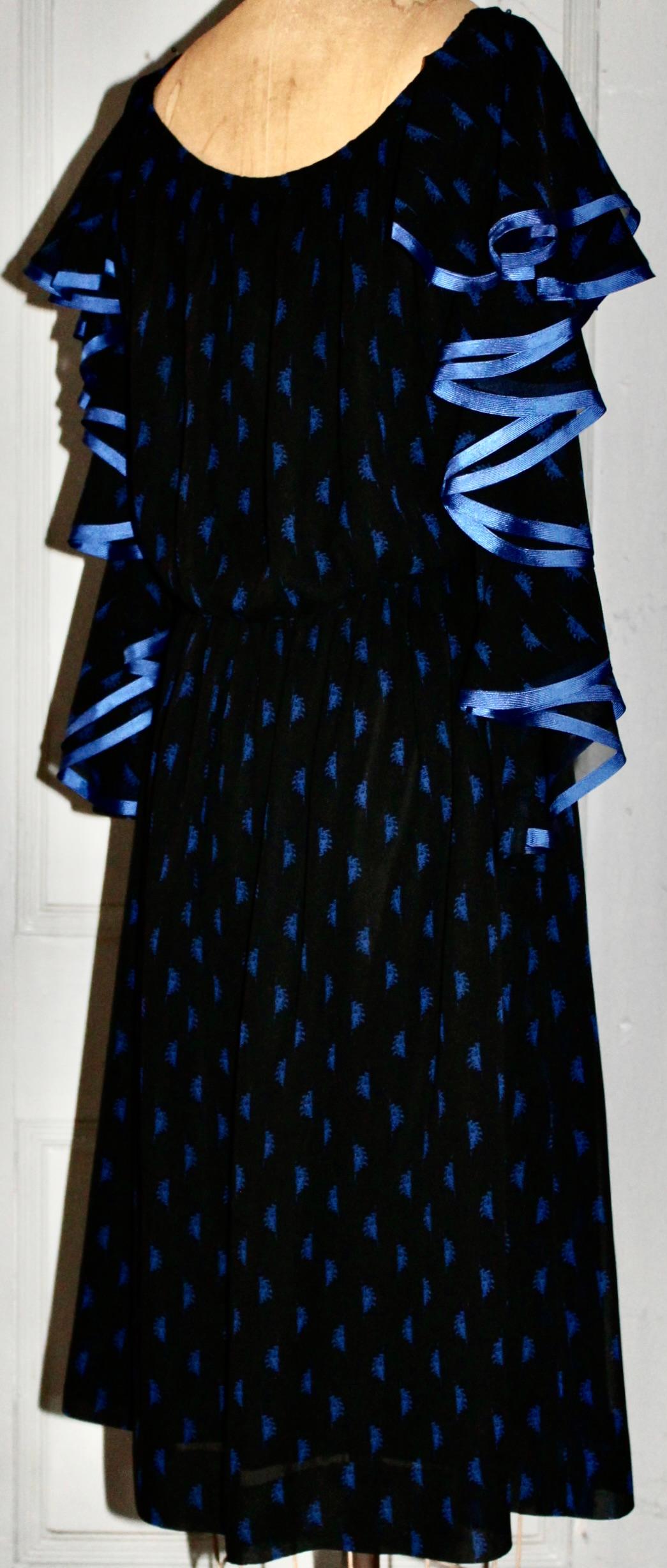 Serge Lepage Haute Couture Paris Schwarzes Cocktailkleid im Angebot 6
