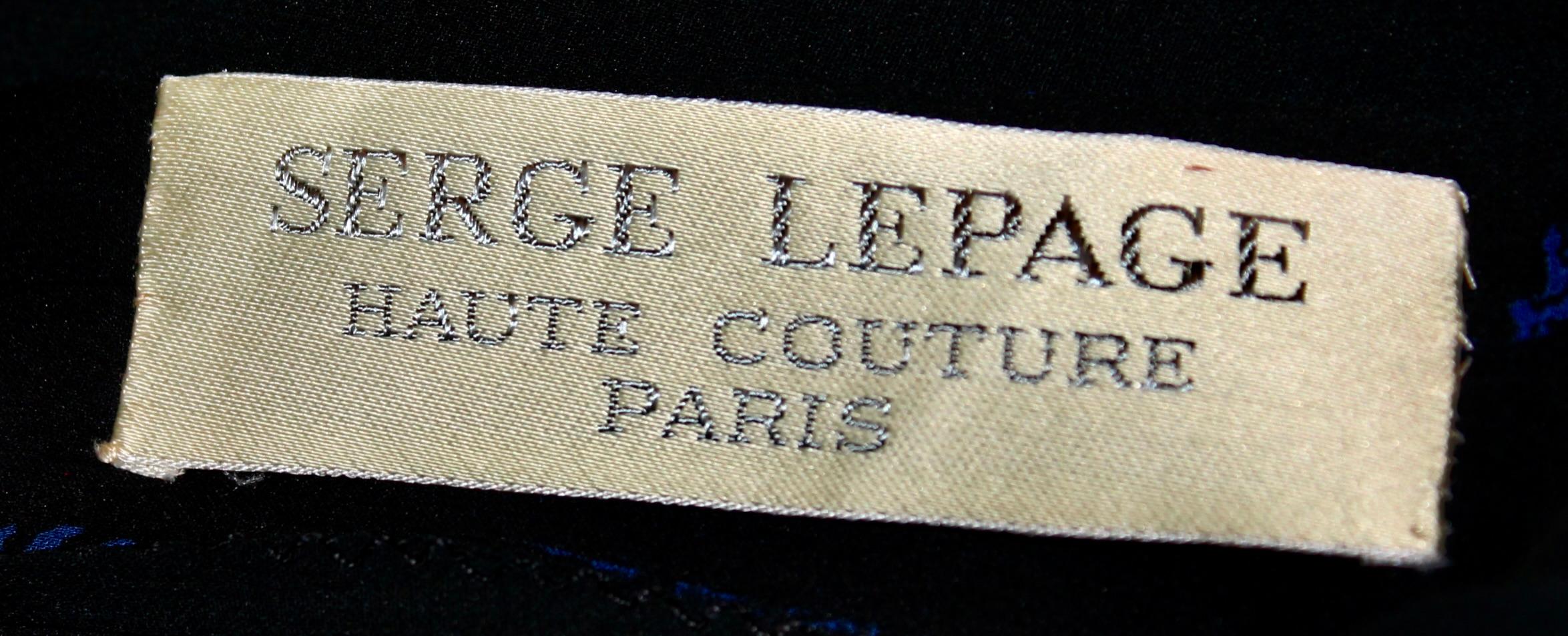 Serge Lepage Haute Couture Paris Schwarzes Cocktailkleid im Angebot 12
