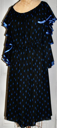 Serge Lepage Haute Couture Paris Black Cocktail Dress