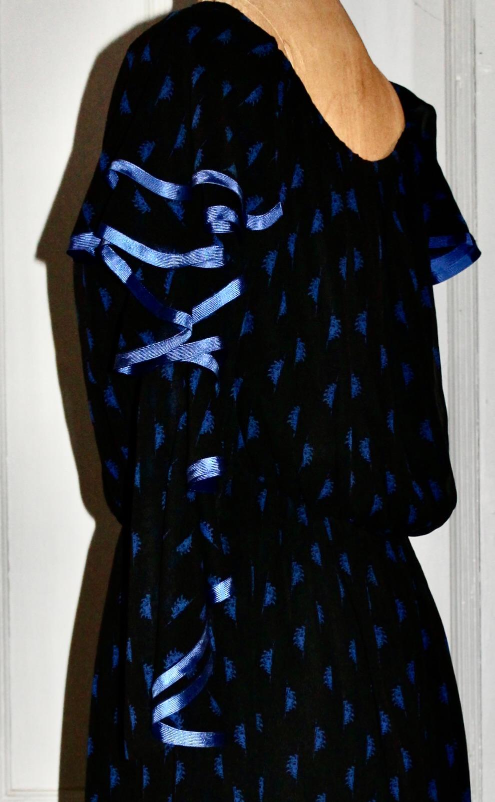 Serge Lepage Haute Couture Paris Schwarzes Cocktailkleid im Angebot 3