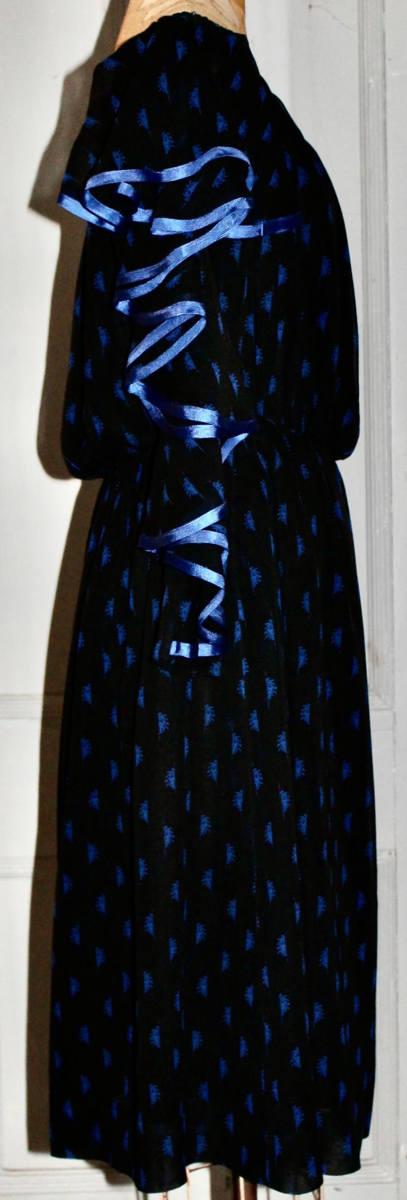 Serge Lepage Haute Couture Paris Schwarzes Cocktailkleid im Angebot 4