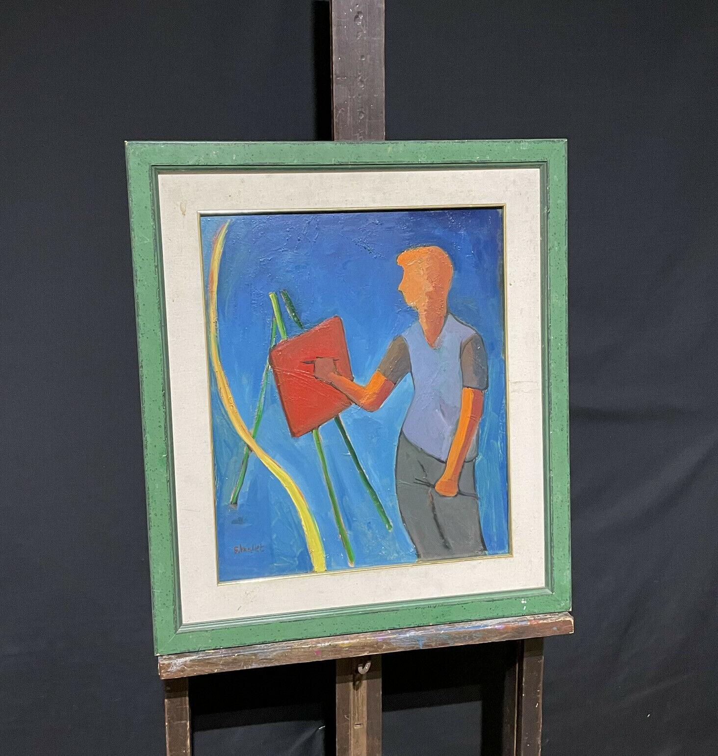 FRENCHischer MODERNIST AUS SIGNED OIL - KÜNSTLER AUS DER EISENSCHöpfung - AMAZING COLOURS (Moderne), Painting, von Serge Mallett