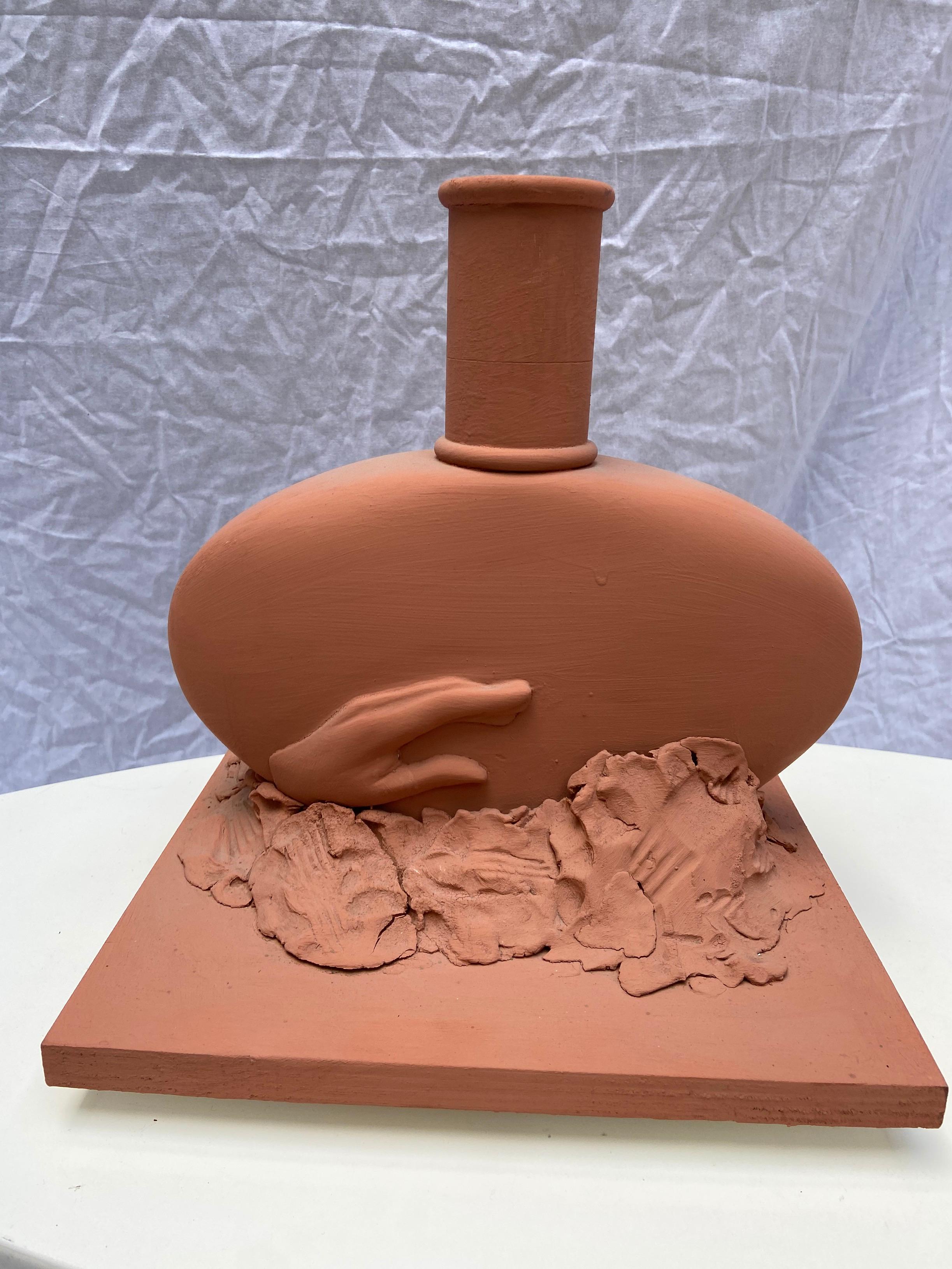 Altro Serge Mansau, Mano di Buddha, scultura in terracotta, 1990 in vendita