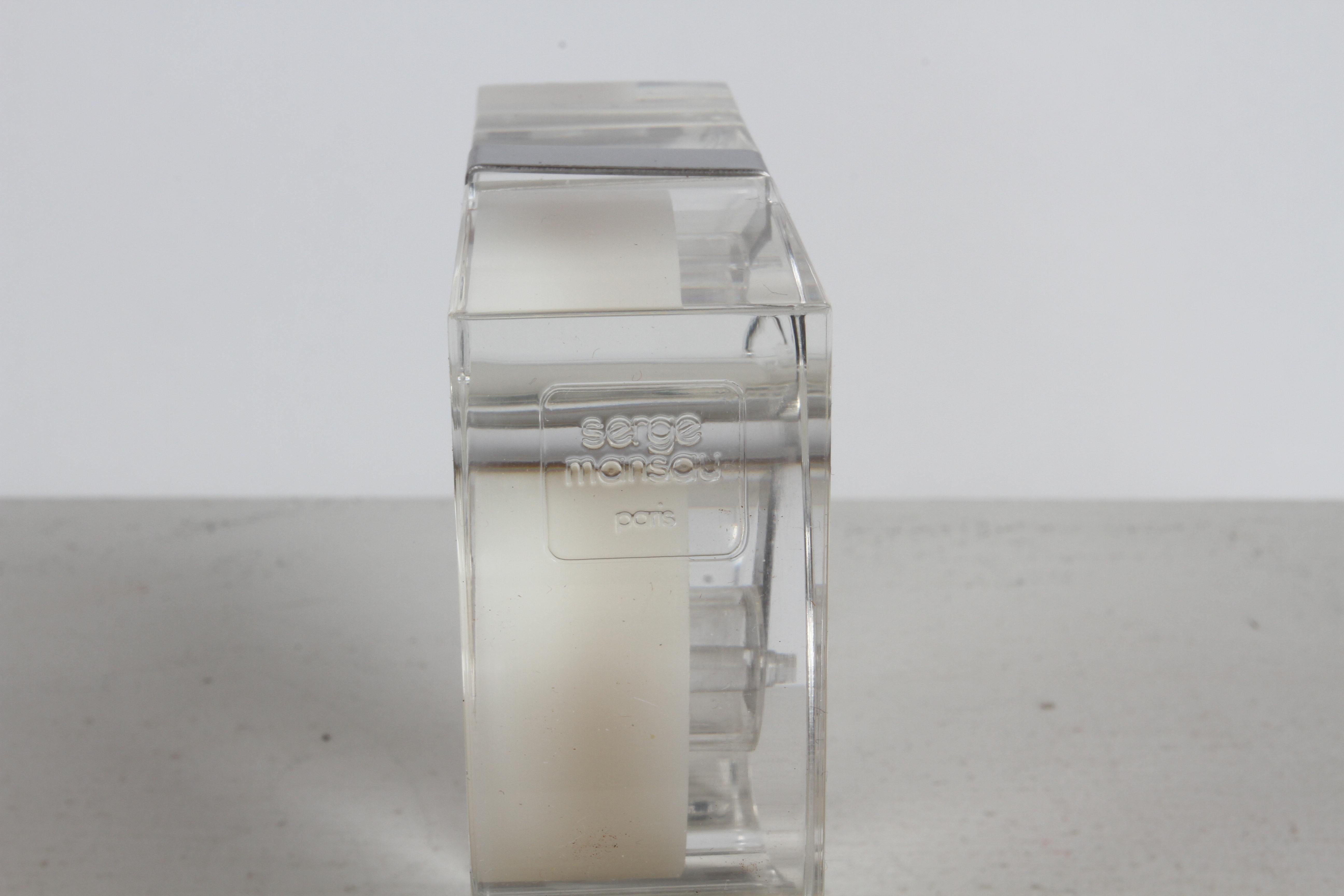 Serge Mansau for Fratelli Guzzini Italy MCM Designed Lucite Tape Dispenser - NOS For Sale 8