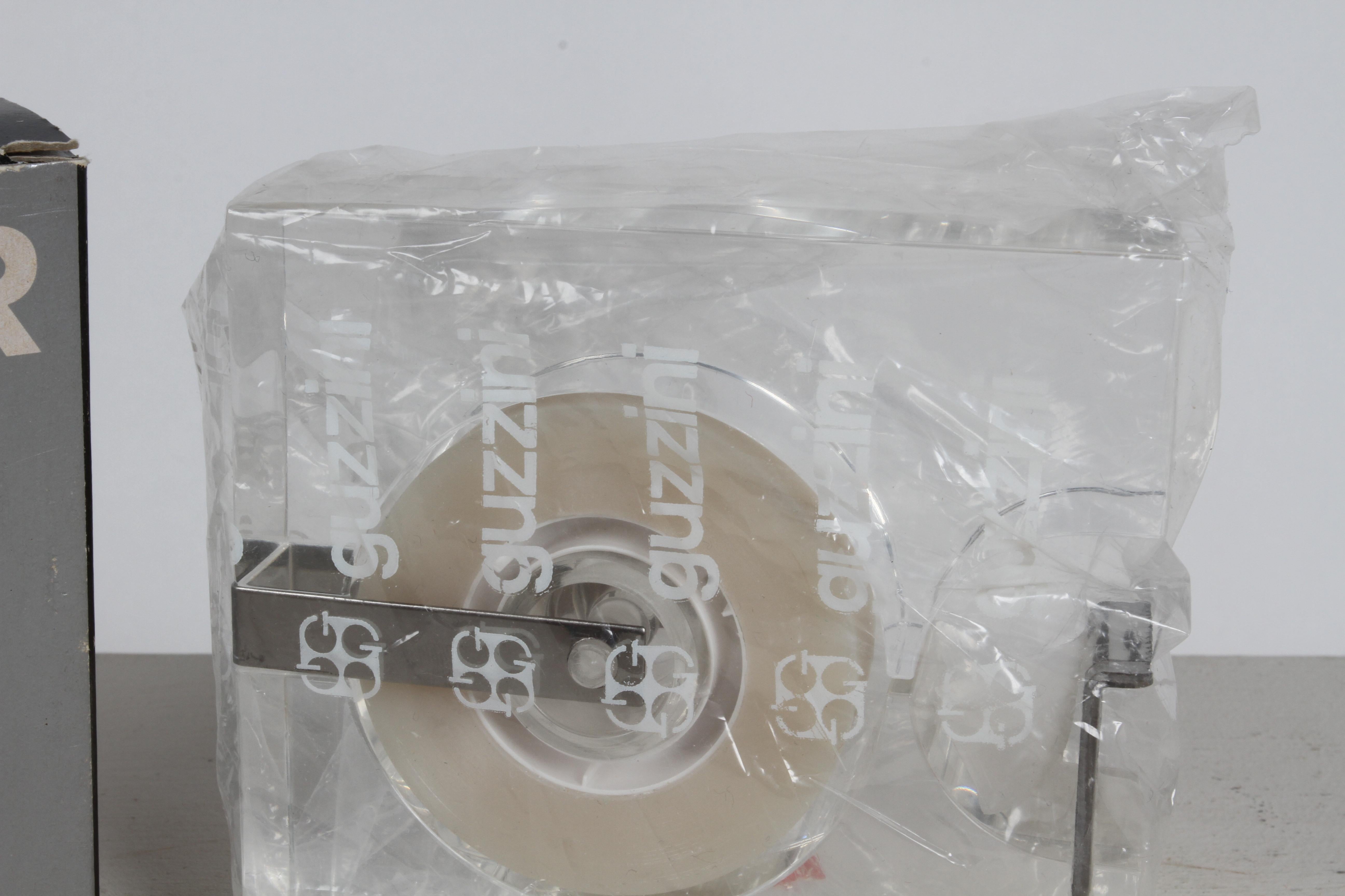 Mid-Century Modern Serge Mansau for Fratelli Guzzini Italy MCM Designed Lucite Tape Dispenser - NOS For Sale