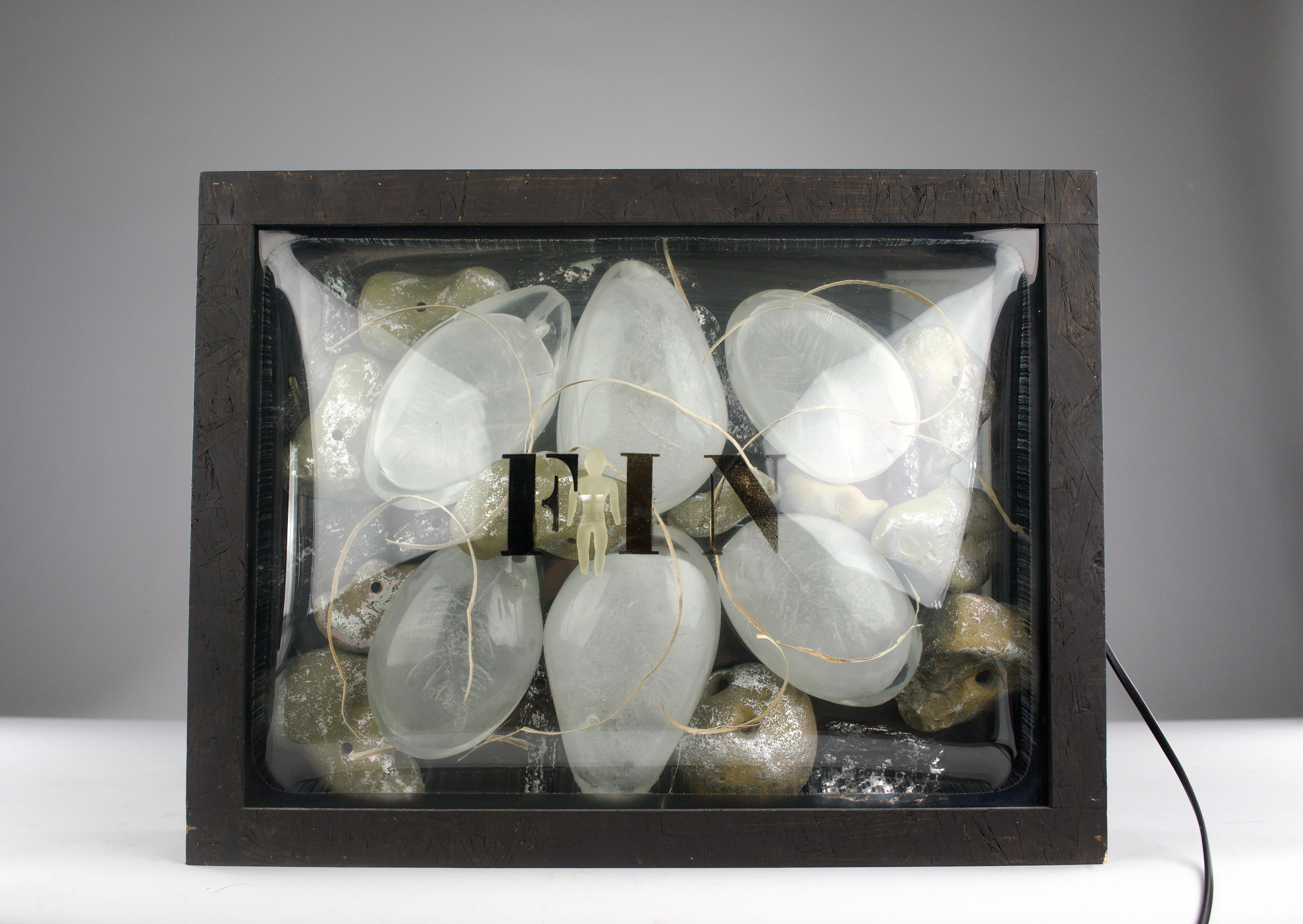 Vetro Serge Mansau, Scultura luminosa Freeze-Frame Number 1, Francia anni 2000 in vendita