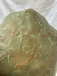 Serge Mansau, Grande piatto in bronzo e patina verde, 1990