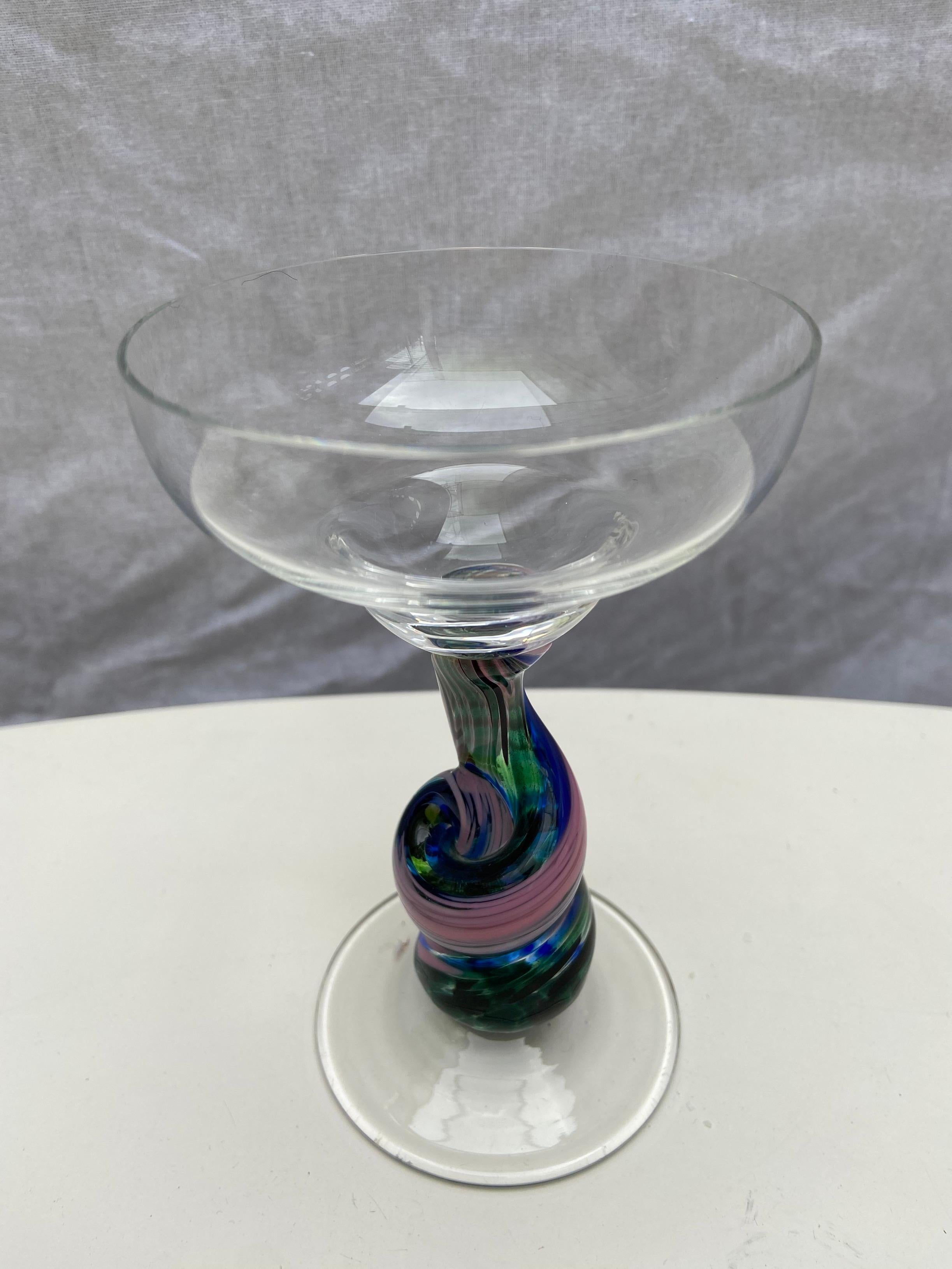 Other Serge Mansau, Murano Set of Cups, 1992 For Sale