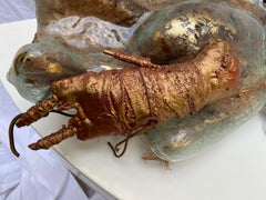 Serge Mansau, Teddybär und Doudou-Glasskulptur, Skulptur, 1998