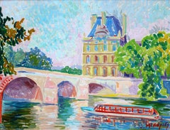 El Sena en el Louvre. Óleo sobre lienzo, 50 x 65 cm