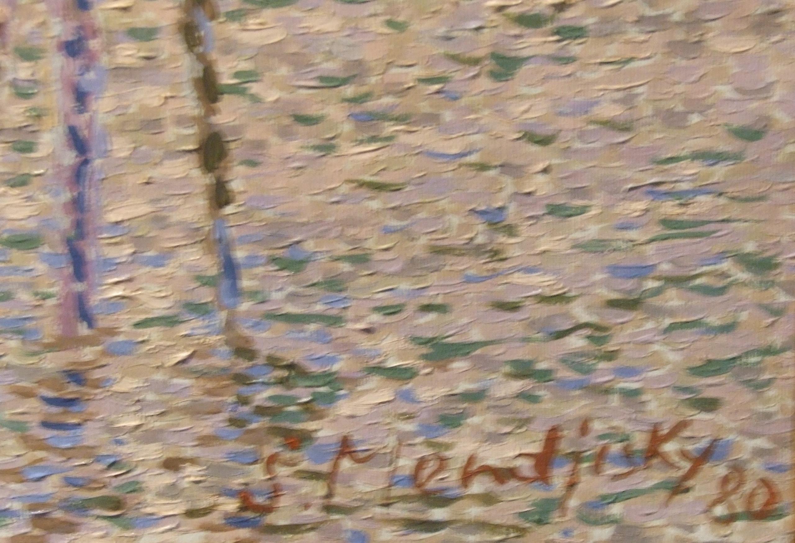 Venise - Huile sur toile, 50x100 cm, encadr (Pointillismus), Painting, von Serge Mendjisky