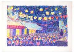 Popular Festival - Lithograph by S. Mendjisky - 1970s
