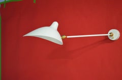 Serge Mouille - 1 Arm Sconce with Double Swivel in White - IN STOCK!