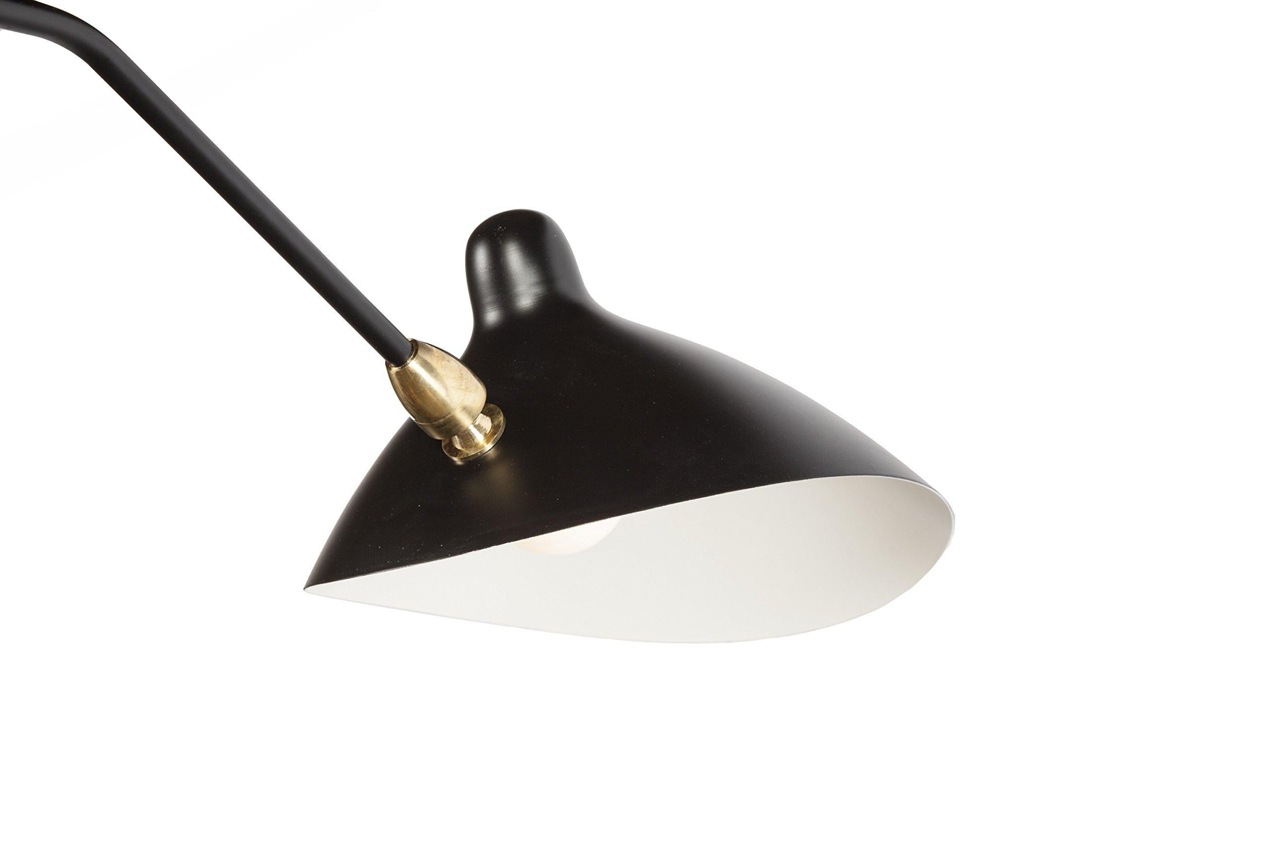 Serge Mouille 2 straight swivel arms wall lamp Siglo XXI y contemporáneo en venta