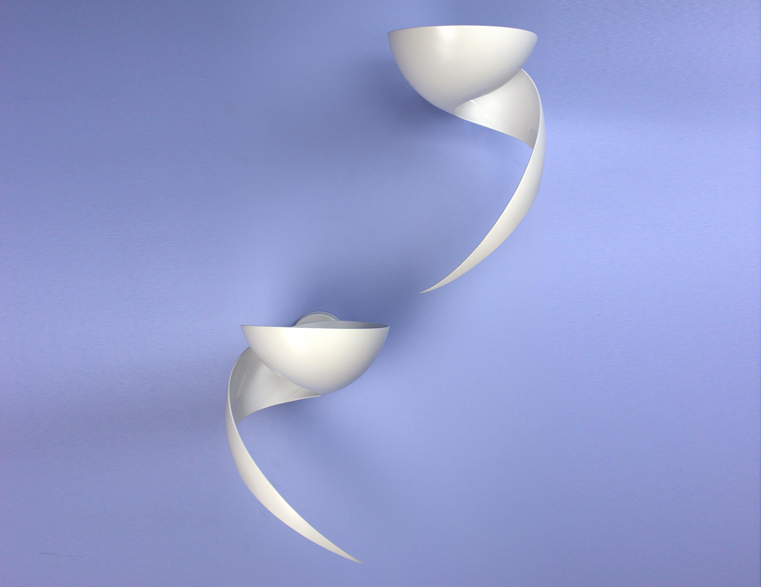 French Serge Mouille - 3 Pairs of Flame Wall Sconces Specifically Created for Julia! For Sale
