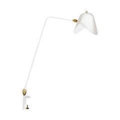 Lampe de bureau Agrafee avec double pivotement en blanc Serge Mouille