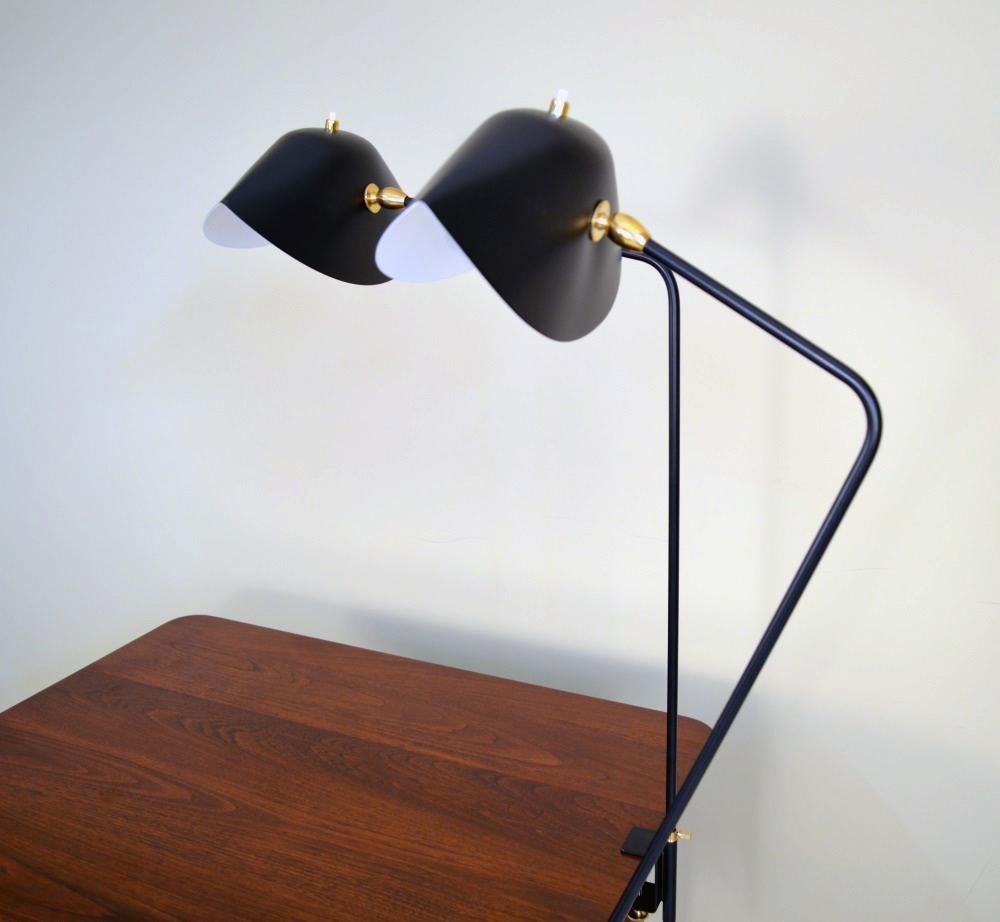 Dipinto Serge Mouille - Lampada da scrivania Agrafee in nero in vendita