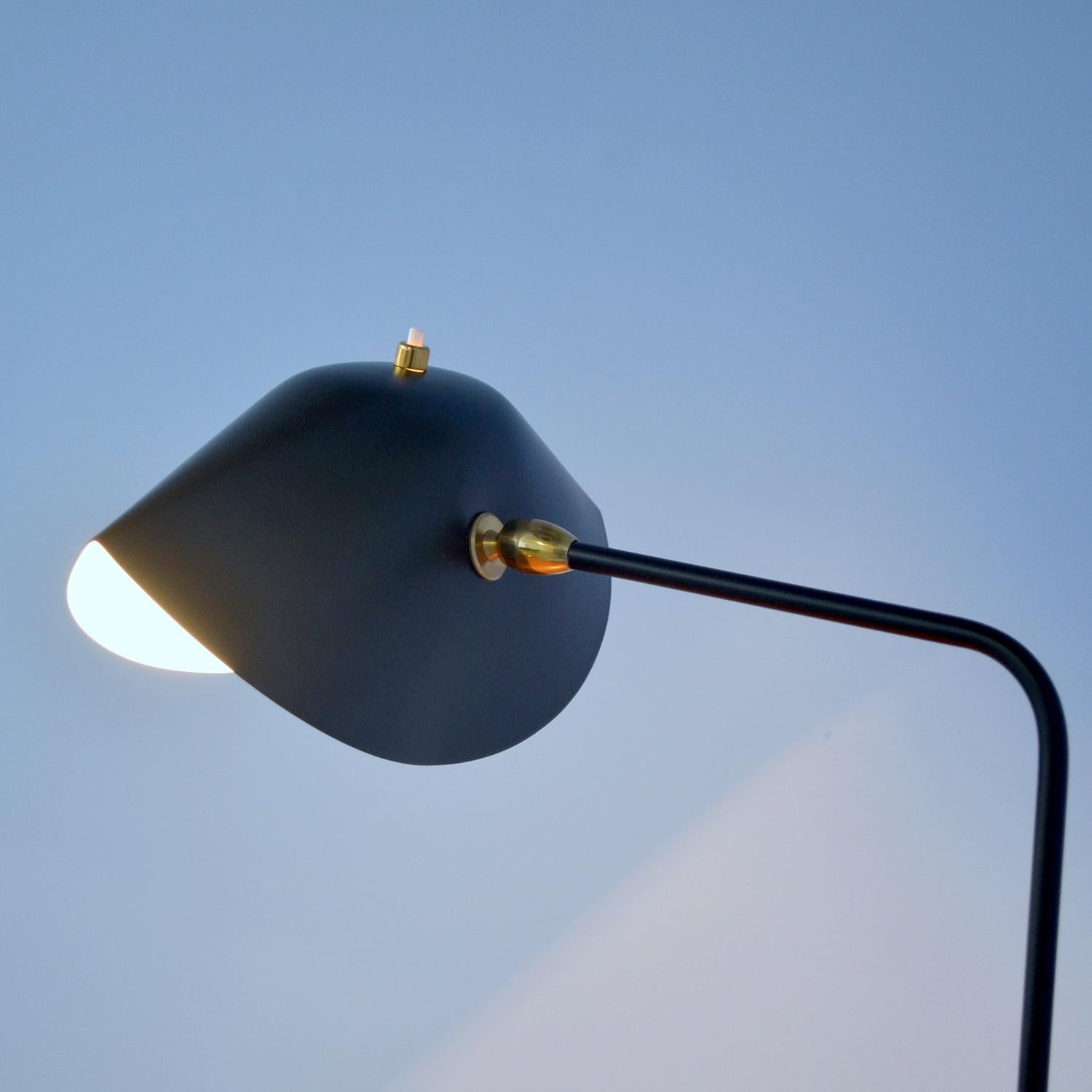French Serge Mouille - Agrafee Desk Lamp in Black - IN STOCK! For Sale