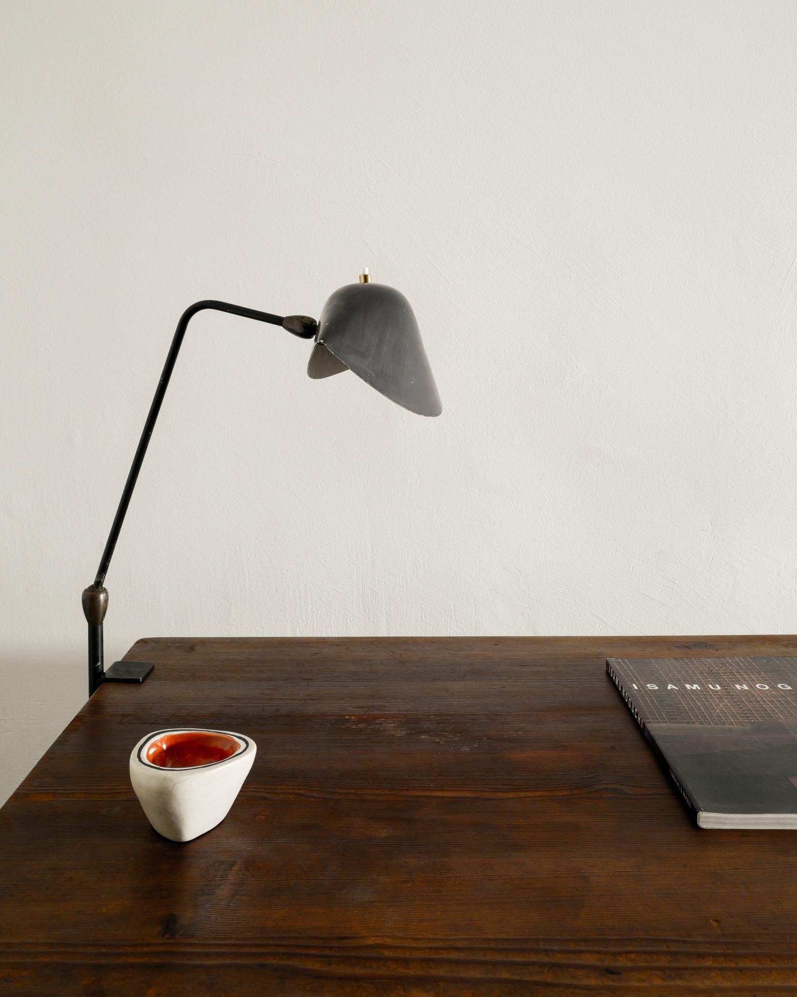 Serge Mouille Agrafée Metal Mid Century Desk Table Lamp Produced in France 1950s For Sale 1