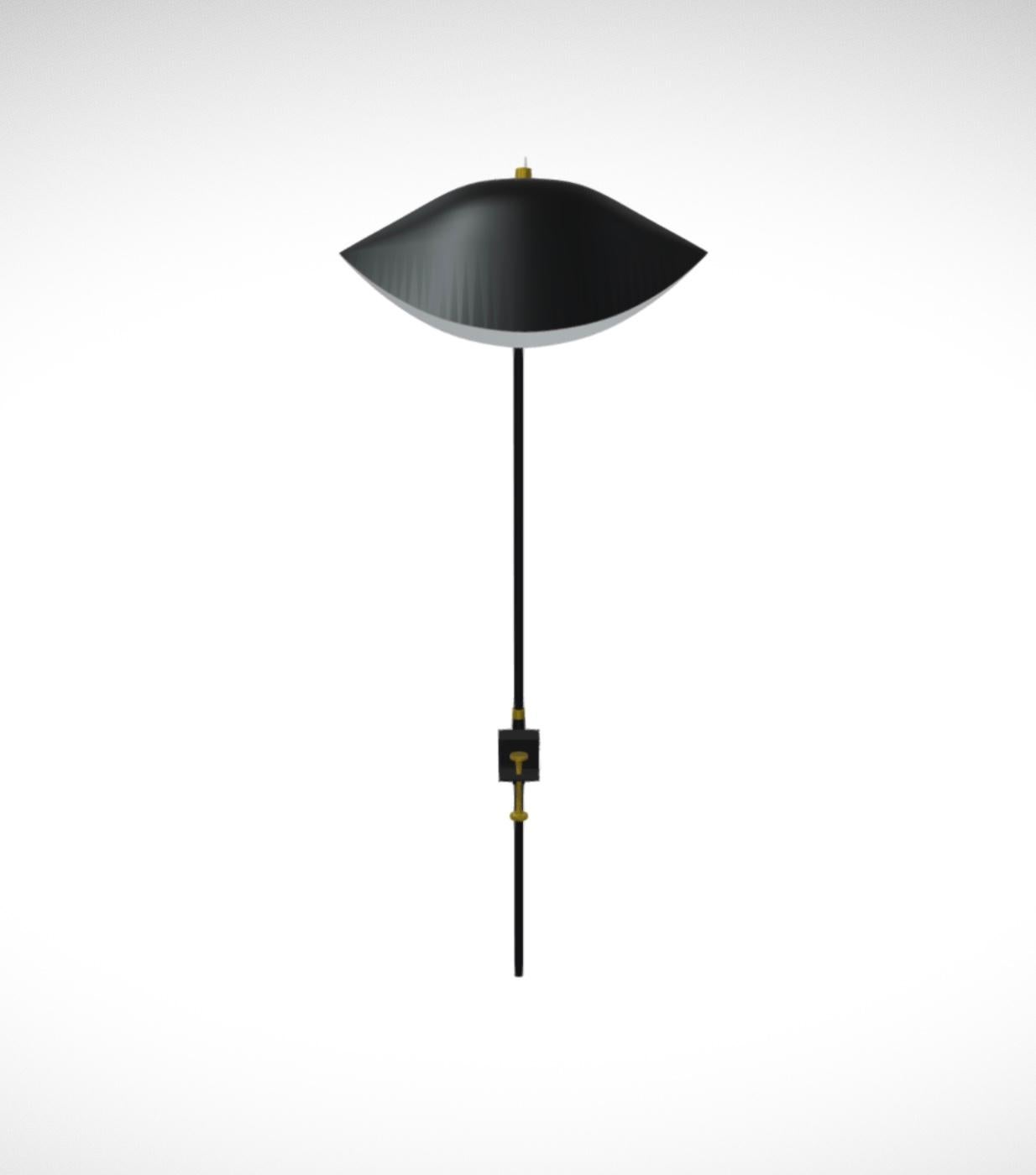 Serge Mouille 'Agrafée Simple' Task Lamp in Black For Sale 4