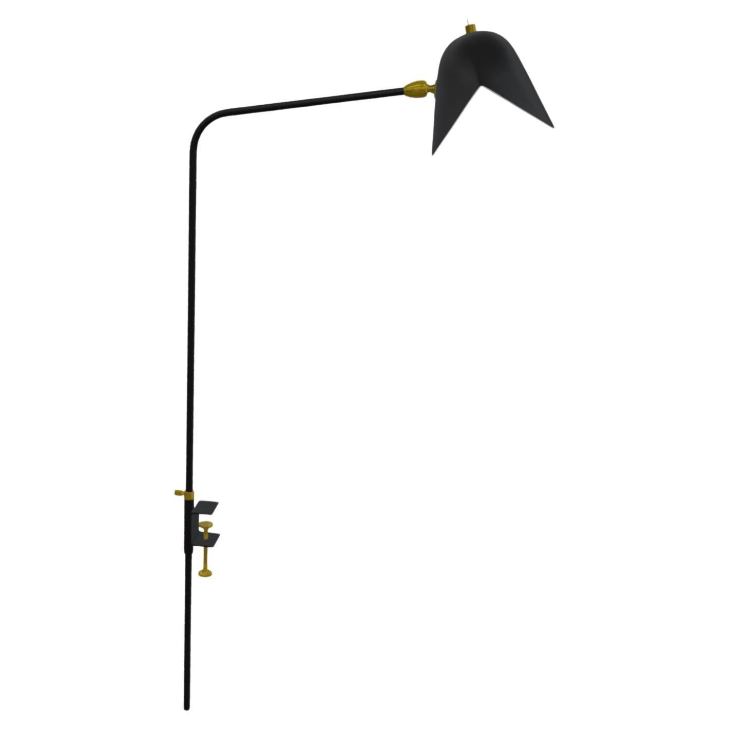 Serge Mouille 'Agrafée Simple' Task Lamp in Black For Sale