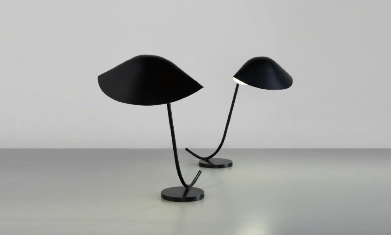 Serge Mouille – Antony-Schreibtischlampe in Schwarz oder Weiß (Französisch) im Angebot