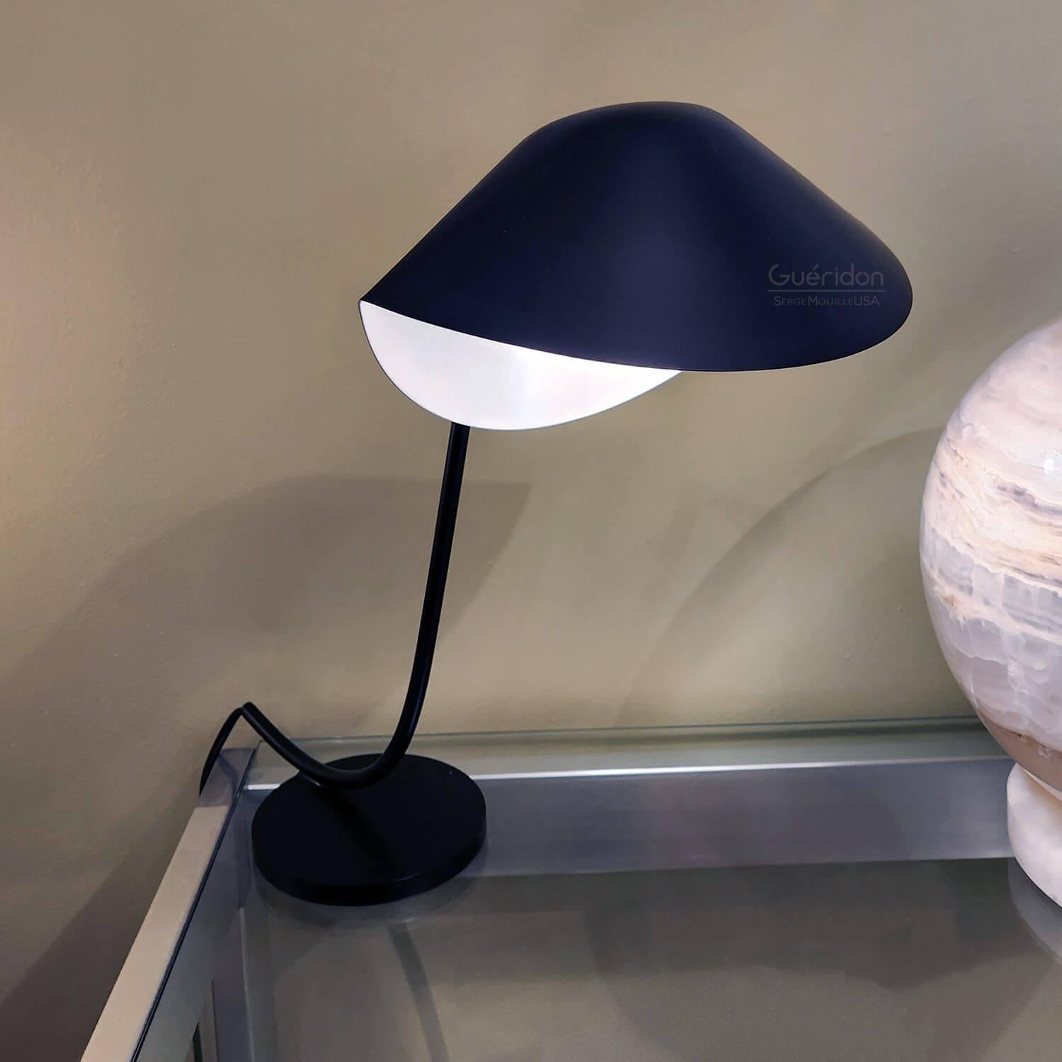 Painted Serge Mouille - Antony Desk Lamp in Black - IN STOCK! For Sale