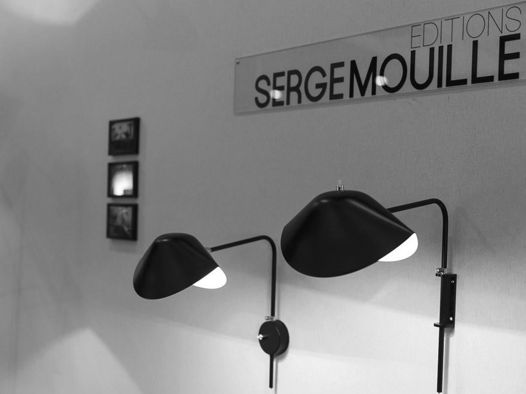 Mid-Century Modern Serge Mouille Antony Sconce In Black