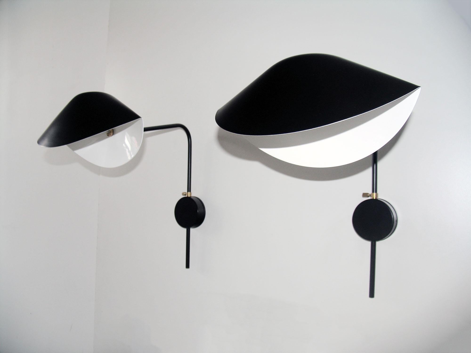 Painted Serge Mouille Antony Sconce In Black