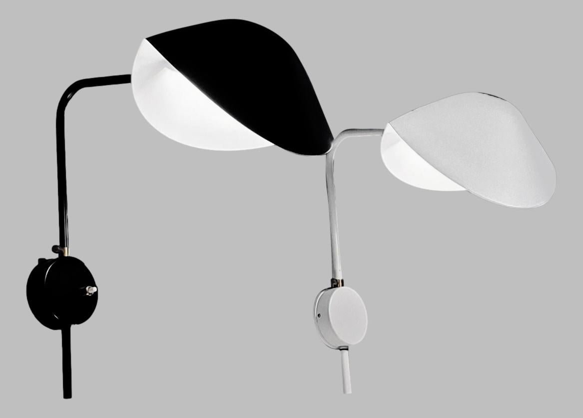 Serge Mouille Antony Sconce In Black In Excellent Condition In Stratford, CT