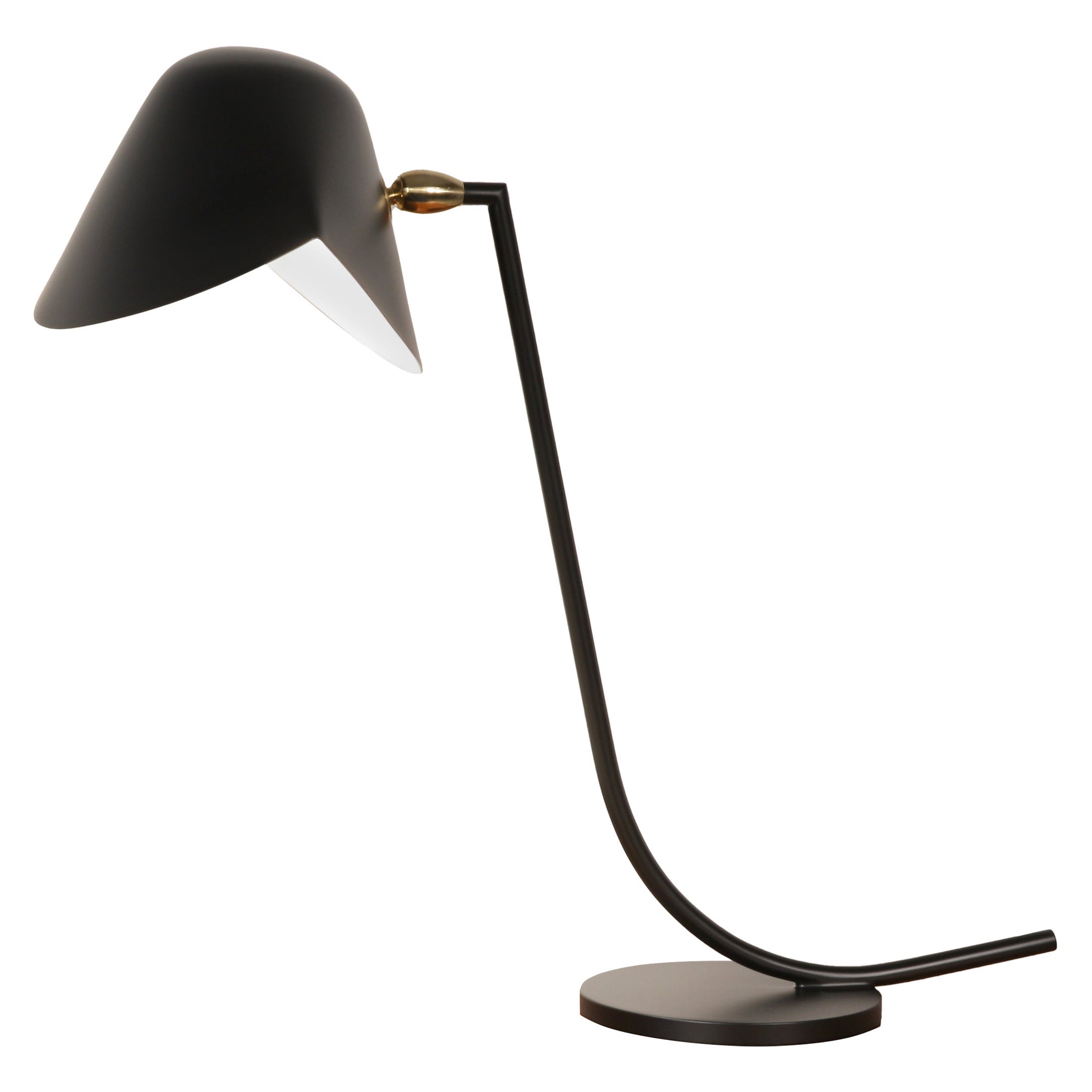 Lampada da tavolo 'Antony' di Serge Mouille in nero