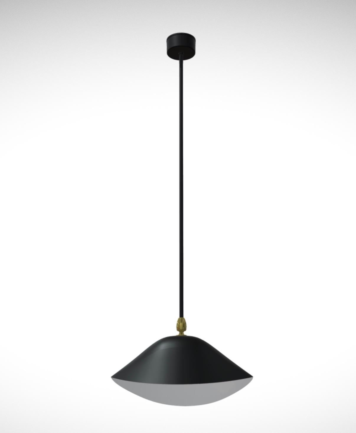 Contemporary Serge Mouille 'Bibliothèque' Ceiling Lamp in Black For Sale