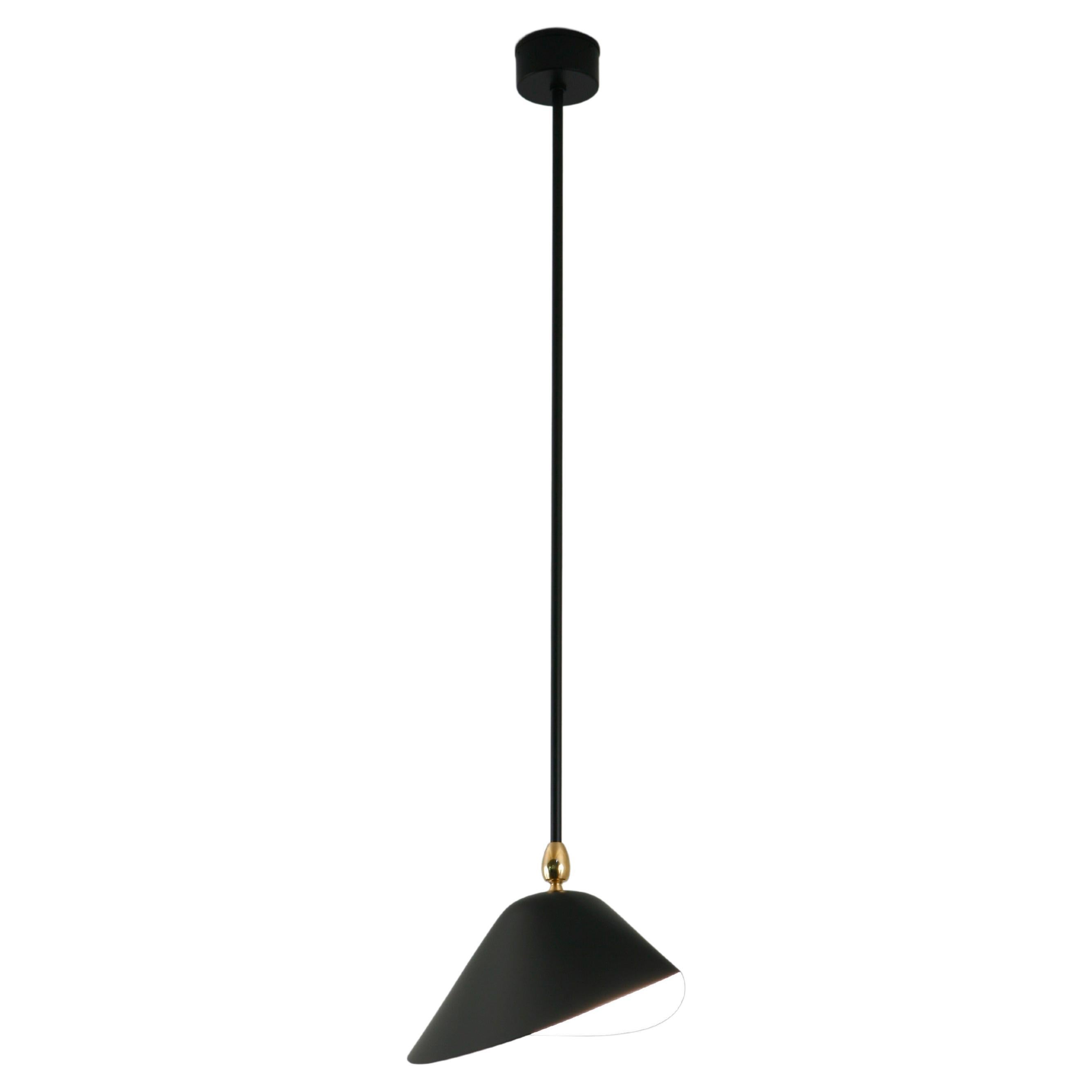 Serge Mouille 'Bibliothèque' Ceiling Lamp in Black
