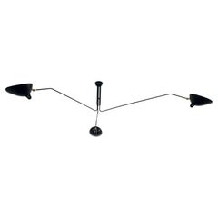 Serge Mouille - Ceiling Lamp with 3 Rotating Arms in White or Black