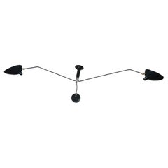 Serge Mouille - Lampada da soffitto nera con 3 bracci rotanti - IN STOCK!