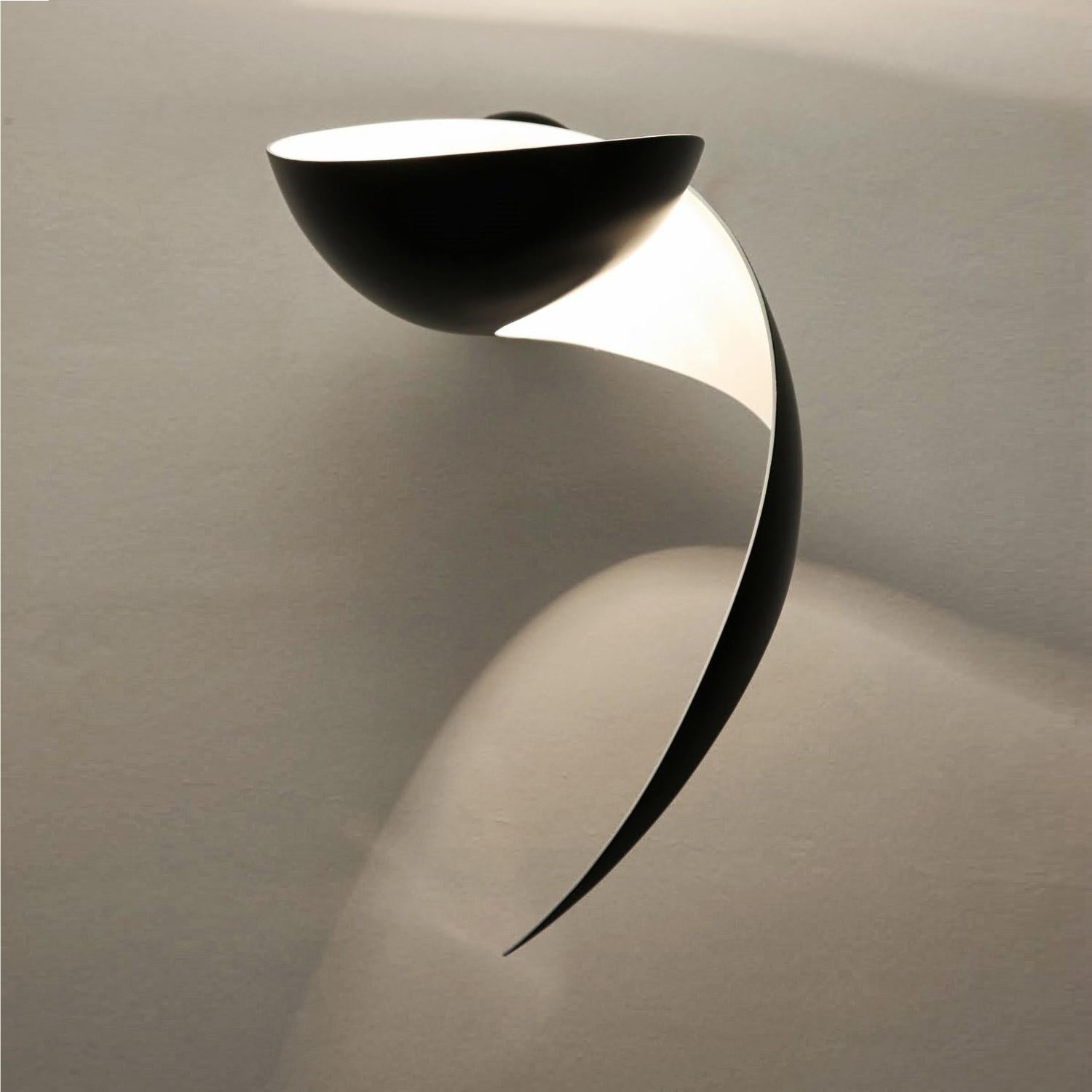 Serge Mouille - Black Flame Wall Sconce Wired for US Market! In New Condition For Sale In Stratford, CT