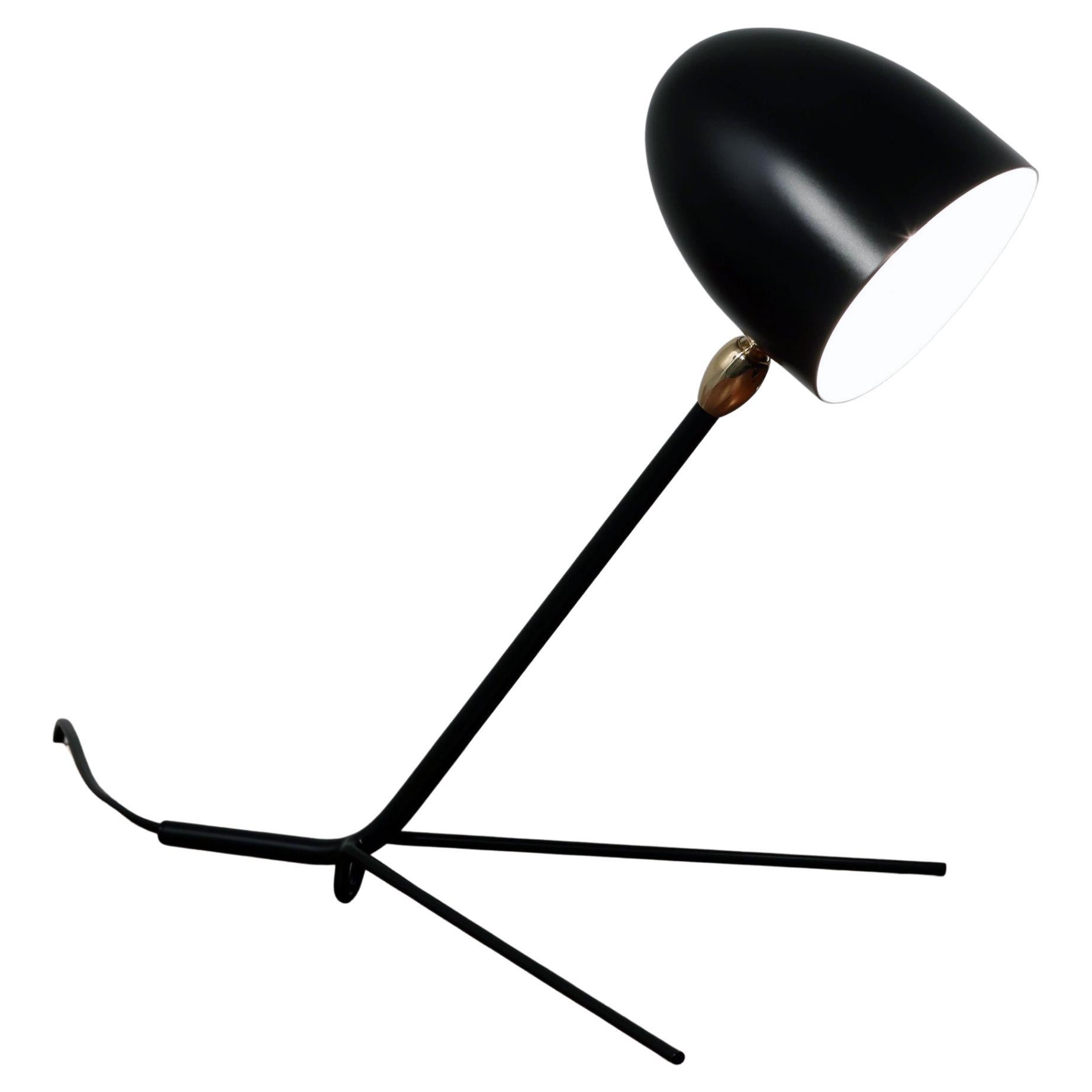 Serge Mouille - Black or White Cocotte Desk Lamp For Sale