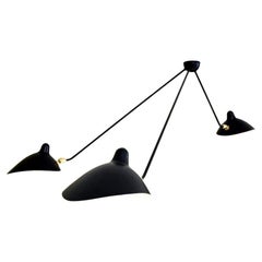 Serge Mouille - Black or White Spider Ceiling Lamp with 3 Arms