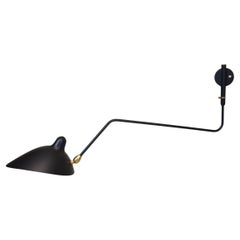 Serge Mouille - Applique rotative noire avec 1 bras incurvé - Listé UL - EN STOCK !