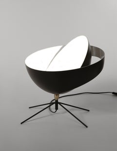 Serge Mouille Black Saturn Table Lamp, Re-edition