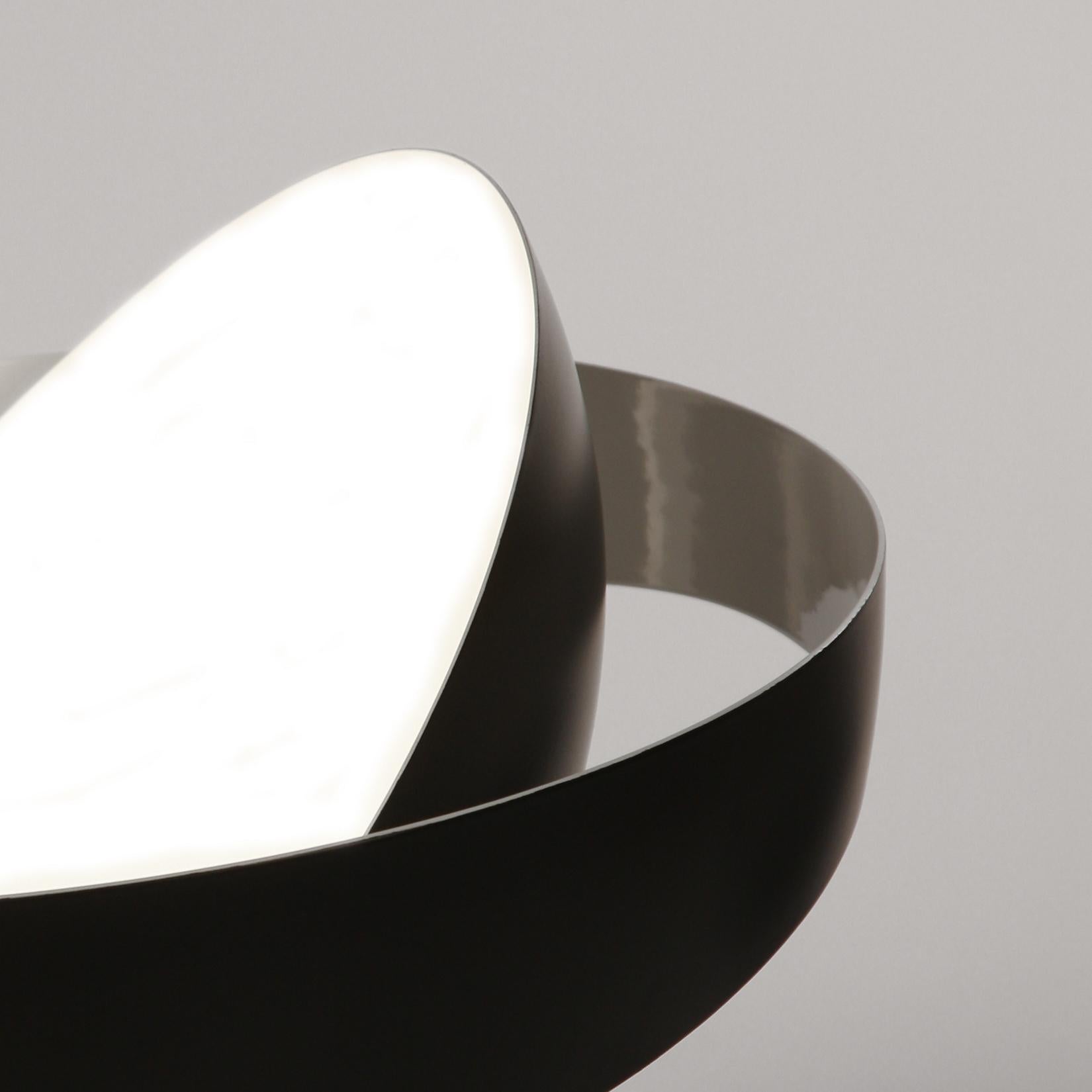 XXIe siècle et contemporain Lampe de table Saturne noire Serge Mouille, réédition en vente
