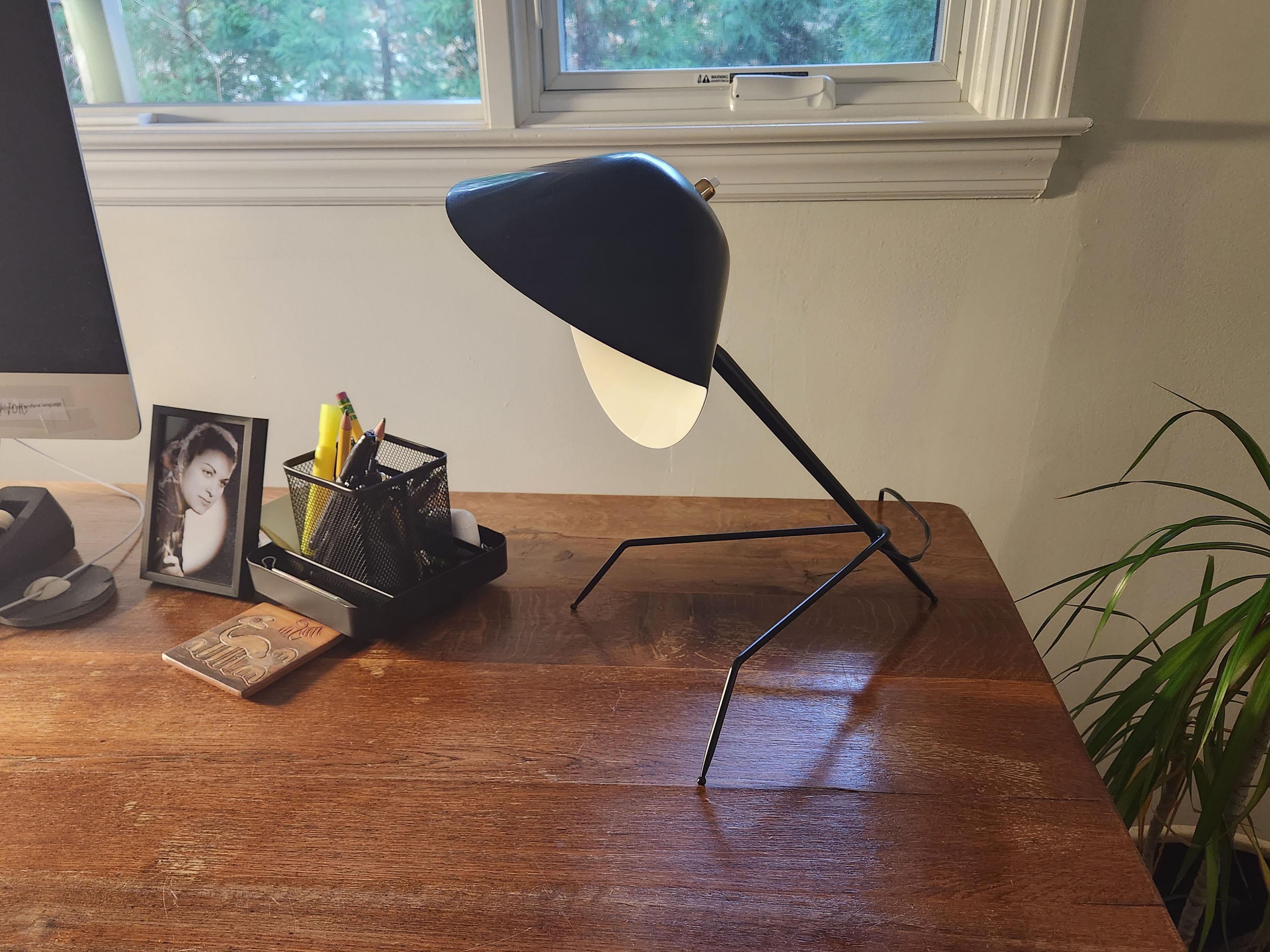 Contemporary Serge Mouille - Black Tripod Desk Lamp - IN STOCK! For Sale