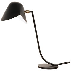 Serge Mouille Brass and Black Aluminium Mid-Century Modern Desk Lamp Antony