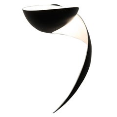 Serge Mouille Brass and Black Aluminium Mid-Century Modern Flame Wall Lamp