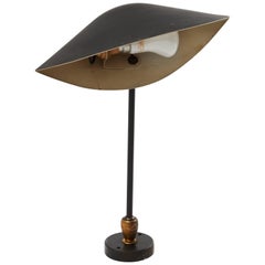 Serge Mouille Brass and Black Aluminium Mid-Century Modern Wall Lamp, 1953