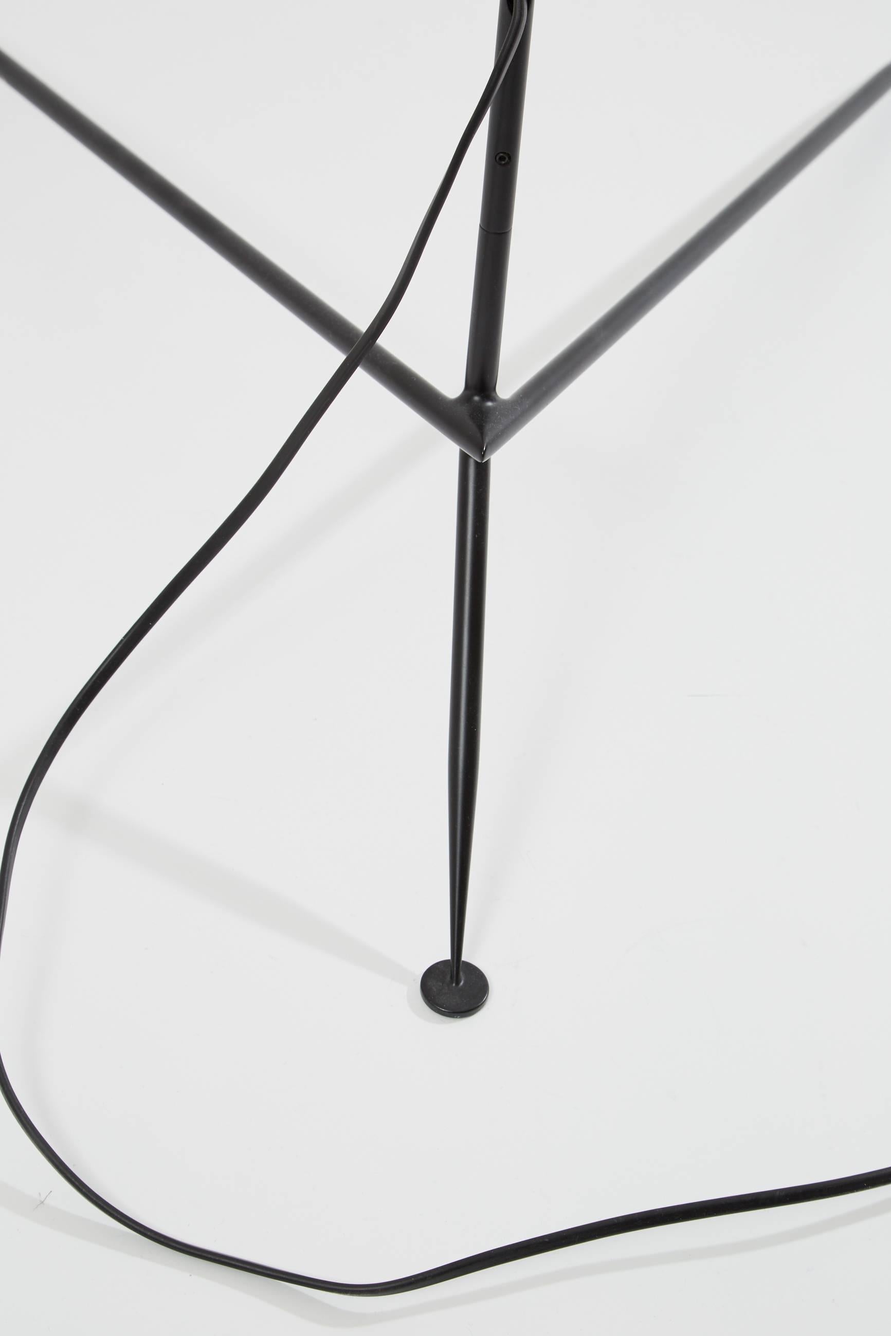 Serge Mouille Brass and Black Aluminum Mid-Century Modern Floor Lamp For Sale 11